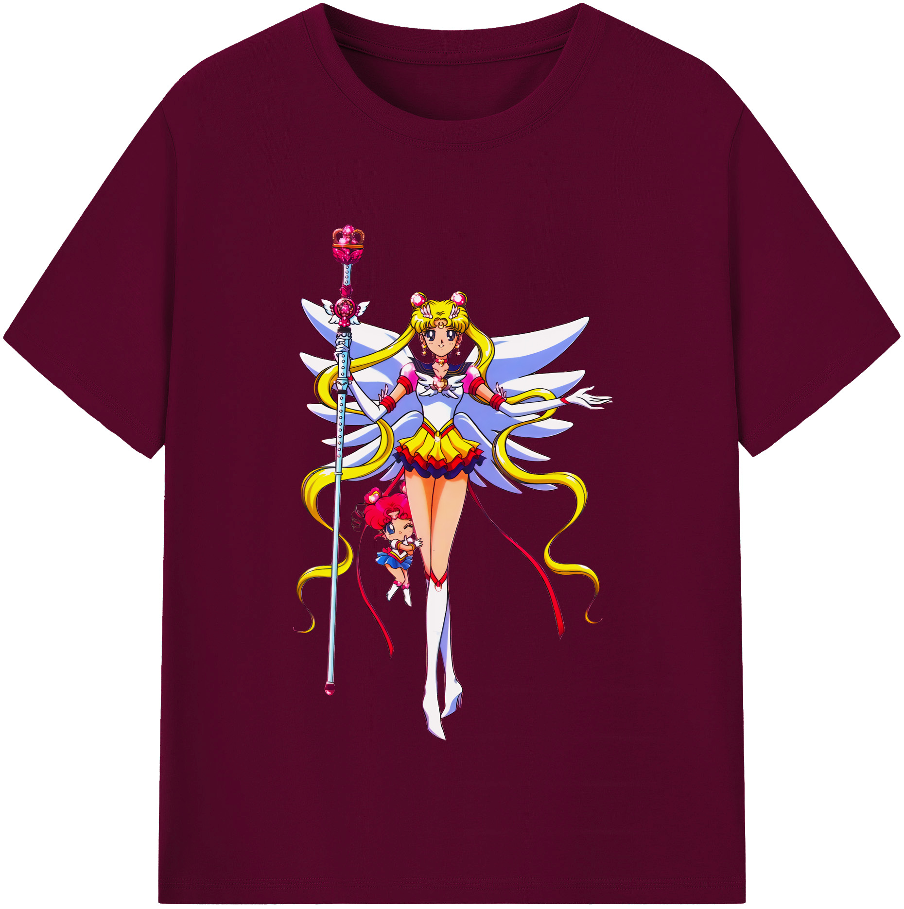 （画像用） 美少女戦士セーラームーン 月野 うさぎ つきの うさぎ Sailor Moon Tsukino Usagi レディースカジュアルプリントTシャツ（綿100％）